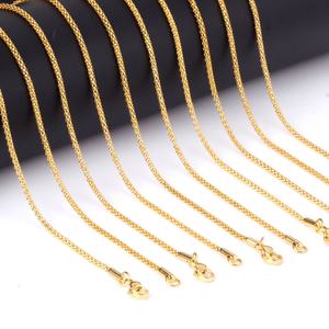 Cadena de Serpiente de Acero Inoxidable, Accesorios de Joyería, Cierres, Cadena de Acero Chino Rellena de Oro Sin Colgante - Product Image 4