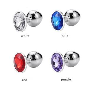 <span class=keywords><strong>Plug</strong></span> Anale in Metallo Unisex Giocattoli Anali Sofisticati e Sexy in Acciaio Inossidabile con Cristallo Gioiello per Adulti e Coppie - Product Image 2