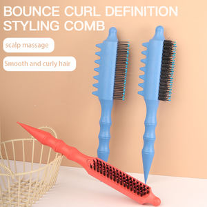 Peine para Peinar el Cabello con Múltiples Filas, Cola Puntiaguda, Pelo Largo, Ondas Grandes, Peine para Moños, Peine para Rizar con Paja de Trigo y Nailon - Product Image 2