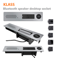 KLASS-verbundener Lautsprecher-Tischstecker mit 2 Steckdosen, 2 USB-Anschlüssen, IP66, 125V, Klappdesign, WLAN-Sicherheitsschutz, Türöffnungssensor