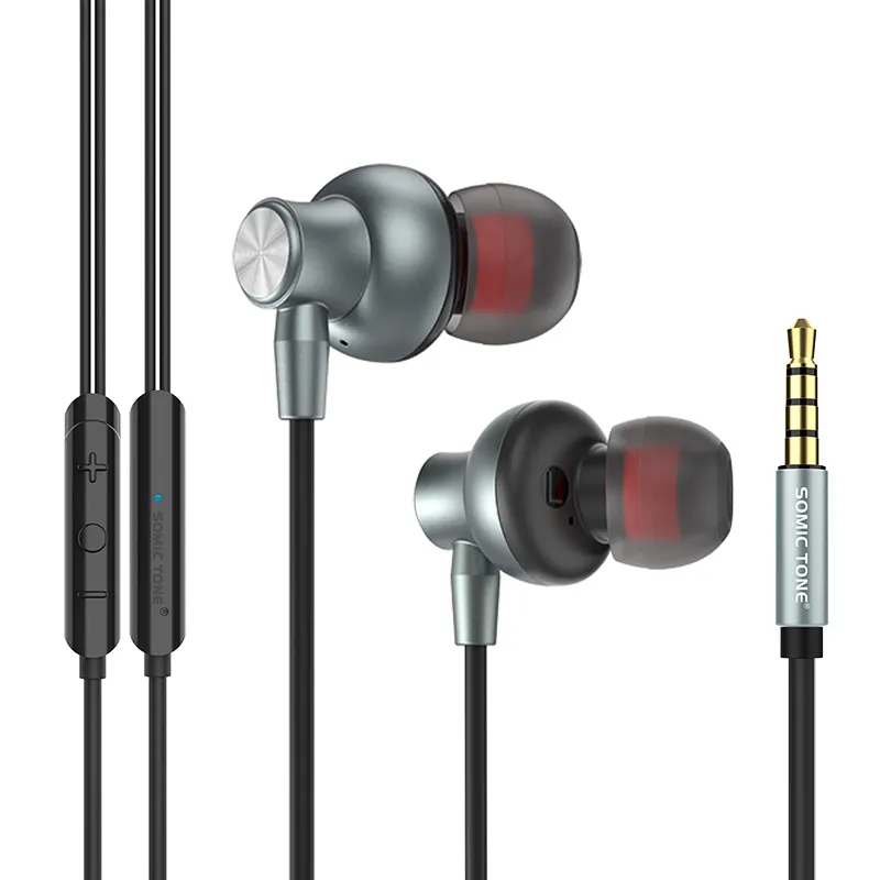 SOMICTONE TN10 New Earphone Universal 3.5mm In-Ear Stereo Earbuds Built-in Mic High Quality Wired Earphones For Cell Phone