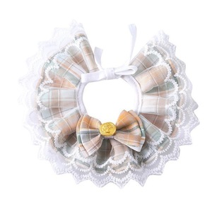 Vente en gros de bandanas rayés mignons pour animaux de compagnie, nœud <span class=keywords><strong>papillon</strong></span> réglable en polyester, accessoires pour chiens et chats toute l'année, pour chiots et chatons - Product Image 2
