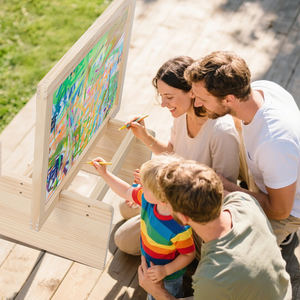 木制艺术画架实心山毛榉木制桌面素描绘画板儿童画架 - Product Image 3