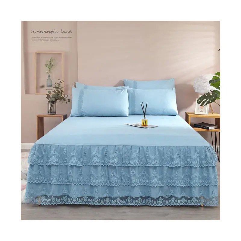 Washable King Queen Dorm Single Size Bed sheets Skirt with Elastic Belt Bed Skirt Set Home and Hotel Bed Skirt Covers