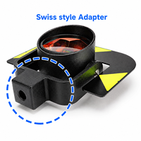 Prisme circulaire GPR121 de haute précision avec support et plaque cible pour stations totales de type suisse, accessoires de topographie