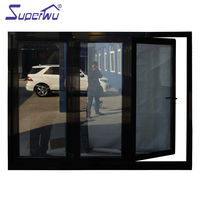 Porte coulissante rétractable 1 pièce, en Aluminium, avec écran volants rétractable, pour grande porte pliante