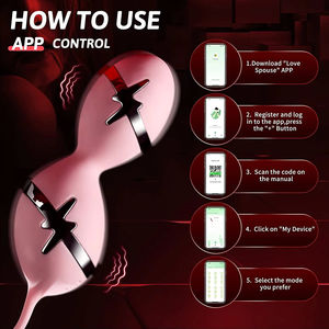 APP-Fernbedienung Kabelloser Massagestab Elektrischer Schock Vibrator-Ei Erotikspielzeug für Weibliche Selbstbefriedigung - Product Image 4