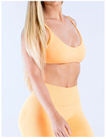 Débardeur de yoga uni de style européen et américain, coupe ajustée sans manches pour le fitness et les entraînements en extérieur
