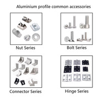 2020 profilé d'extrusion d'aluminium cadre T fente personnalisé extrudé noir argent anodisé industriel profilés en aluminium HS064
