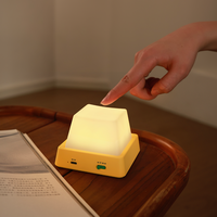 Lampe de nuit rechargeable LED intelligente avec bouton tactile, lampe de table pour chambre à coucher, veilleuse tactile pour enfants, cadeau pour chambre à coucher