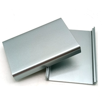 Boîtier en aluminium extrudé mat argenté à coins arrondis, boîtier divisé pour module de signal Mini PCB, coque de protection
