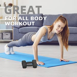 Haltères hexagonaux personnalisés en fonte recouverts de caoutchouc durable, 5 lb, anti-roulement, tête carrée, pour équipement de fitness à domicile et exercices corporels - Product Image 4