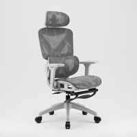 Nouveau design Dossier tissu Mesh Office Meeting Visitor Ergonomique Task Desk Chair avec repose-pieds