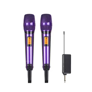 2 Metal Handheld UHF SKM9000 Wireless Microphones are Used to Record Karaoke School Party Church Stage EW135G4