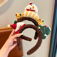 Serre-tête en peluche de Noël pour femmes, filles et enfants – Bonnets de Père Noël, bonnets de bonhomme de neige, cornes de renne, bandeaux à pompons pour fêtes de fin d'année – Vente en gros