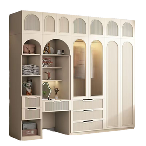 <span class=keywords><strong>Armoire</strong></span> Moderne pour Enfants en Bois Massif Écologique, Penderie Autoportante Grande Capacité pour Chambre Compacte, Meuble de Rangement Personnalisé - Product Image 1