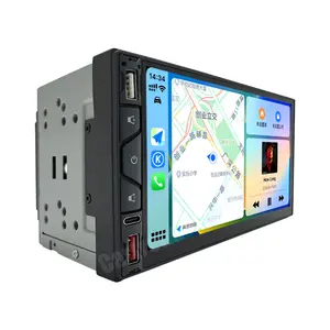 เครื่องเล่นดีวีดีในรถยนต์แบบไร้สายเครื่องเล่นดีวีดีระบบสเตอริโอจีพีเอสแอนดรอยด์ GPS เครื่องเล่นในรถยนต์ WiFi BT Spotify