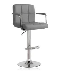 Factory Bar Furniture Modern Bar Chair Velvet Leather Upholstery Swivel Bar Stool