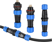 Connecteur d'alimentation étanche 2-9 broches série SP13, adaptateur circulaire mâle avec contacts en laiton 30A 12V pour boîtier PC