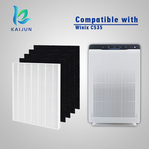 แผ่นกรอง H13 True Hepa รุ่น 115115 และแผ่นกรองคาร์บอน 4 ชั้น สำหรับเครื่องฟอกอากาศ <span class=keywords><strong>Winix</strong></span> C535 5300 6300 P300 5500 Am90 C909 9800 - Product Image 6