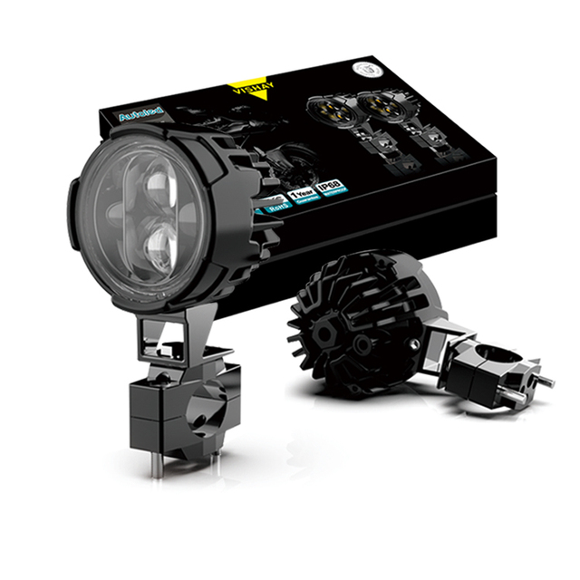 Motoled Motorcycle Headlight LED Spotlight 12v L6X Electric Bicycle Light LED Moto Fog Light Front Brackets Passing Light