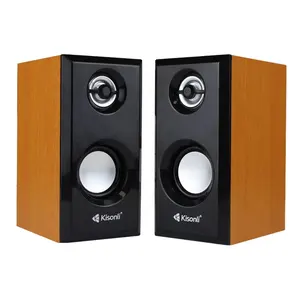 home gadgets speaker cleaner sound trolley speaker kisonli T-001 wooden usb pc speaker