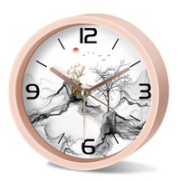 Nouvelle Horloge de Table Silencieuse à Mouvement Quartz Analogique Compact avec Fonction Snooze pour Chambre à Coucher, Bureau et Enfants
