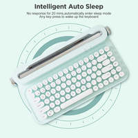 YUNZII ACTTO B305 Keyboard Nirkabel Tata Letak 75% 84-Tombol Keyboard Membran Retro Imut Mini Keyboard Mesin Ketik untuk Multi OS