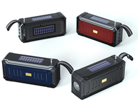 Enceinte solaire d'extérieur avec basses puissantes, lampe torche, radio FM, lecteur MP3 USB/TF, haut-parleur portable sans fil