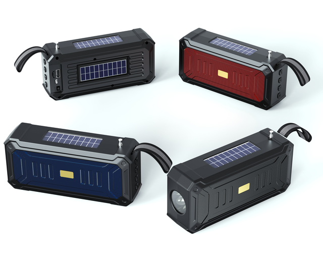 Outdoor Solar Charging  Speaker Bass Soundbox with Flashlight FM Radio TF USB MP3 Player Portable Wireless Loudspeaker