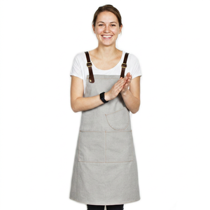 Unisex Poly-cotton <b>Apron</b> Detachable Bib Adjustable Length-Customizable for Various Tasks-<b>Kitchen</b> Workwear Custom <b>Aprons</b> - Product Image 1