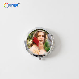 <span class=keywords><strong>M</strong></span>-12 çift taraflı yuvarlak cep kozmetik kompakt ayna süblimasyon aynalar özel - Product Image 6