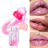 Aceite Labial al por Mayor, Brillo Hidratante con Color, Transparente, Cuidado Labial, Cabezal de Brocha Grande, Brillo con Purpurina, Producto de Maquillaje Nutritivo para Labios