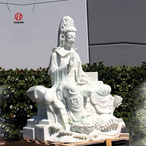 カスタム観音仏白大理石大理石像 - Product Image 3