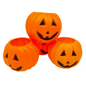 Sunup-cesta de dulces con diseño de calabaza, accesorio portátil para Halloween, venta al por mayor, 2023