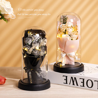 Thanksgiving Eeuwige gedroogde bloemen Glazen koepel Roos Geschenkdoos Romantisch Verjaardags- en huwelijkscadeau Vriendin Woondecoratie Ornament