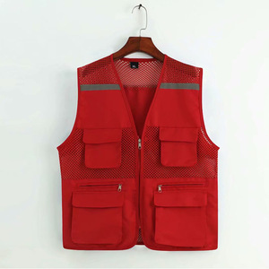 Gilet de sécurité réfléchissant en maille respirante, multi-poches, vêtements de travail haute visibilité, uniforme vert pour les travaux en extérieur - Product Image 3