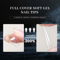 504 faux ongles à poser, blanc naturel transparent, design pour doigts, manucure, nail art, acrylique, XXL, carrés