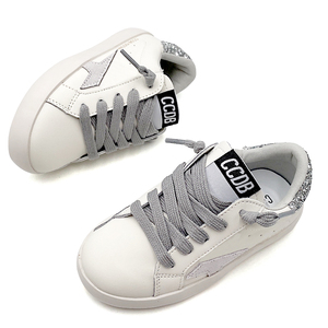 Scarpe Stringate <span class=keywords><strong>Star</strong></span> Board per Bambini, Calzature Sportive Glitterate Comode per Bambini, Sneakers Casual alla Moda CCDB per Bambini - Product Image 3