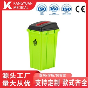 Outdoor Waste <b>Bin</b> 100L Rectangular <b>Plastic</b> With <b>Lid</b> For Outdoor Use Gray And Green Colors Customizable Size - Product Image 3