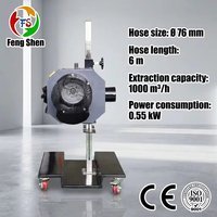 Extractor de Humos Industrial con Certificación CE ISO, Panel de Malla Octogonal, Ruedas con Bloqueo, para Fábrica 1YW, OEM Personalizado
