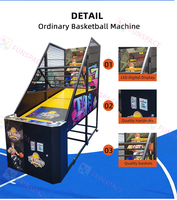 Machine de tir au basket-ball d'arcade à monnayeur pour parcs d'attractions intérieurs, prix d'usine