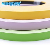 Bande de chant PVC autocollante, imperméable et écologique, couleur unie, largeur personnalisable, protection des bords de meubles pour cuisine