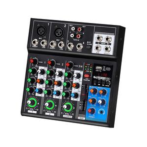 R4 <span class=keywords><strong>2</strong></span> canales 48V Fuente de alimentación fantasma Estudio <span class=keywords><strong>en</strong></span> <span class=keywords><strong>vivo</strong></span> Mezclador de audio estéreo Mezcla de sonido DJ Consola USB - Product Image 2