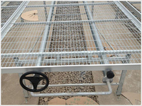 Petite serre hydroponique avec tables de culture à flux et reflux, table roulante pour semis avec couvercle en ABS