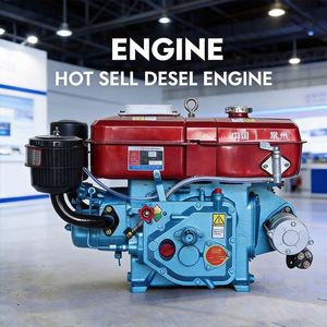 Moteur diesel fiable ZR180M monocylindre 4 temps refroidi par eau avec démarrage électrique, puissance 15 kW, pour petit tracteur - Product Image 1