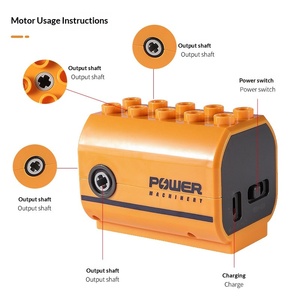Compatible con la Educación Científica, Bloques de Construcción Mecánicos de Programación de Partículas Grandes, Accesorios de Motor USB Recargable - Product Image 3