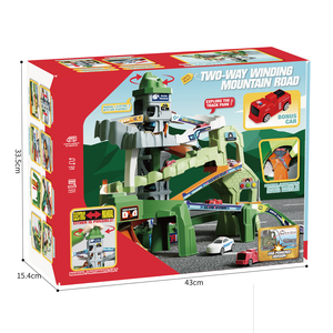 Pista de Carreras de Montaña con Elevador Automático Manual, Set de Juego de Vehículos de Carretera de Montaña Multinivel, Juego de Pista de Estacionamiento para Niños - Product Image 2