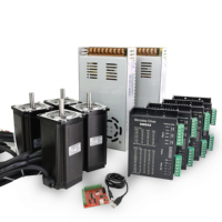 Kit de moteur pas à pas Nema23 57 à 4 axes HANPOSE 1.8 °   Hybride bipolaire 300N.cm 23HS11240 avec driver DM542 pour routeur CNC
