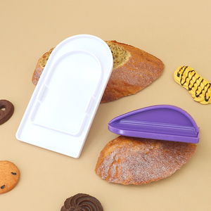 Tím 2pcs nhựa thân thiện với môi có thể tháo rời bề mặt bánh splater Kem scraper DIY Mô phỏng công cụ nướng - Product Image 1